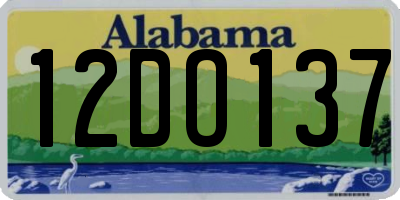 AL license plate 12DO137