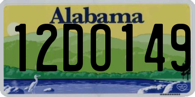 AL license plate 12DO149