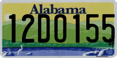 AL license plate 12DO155