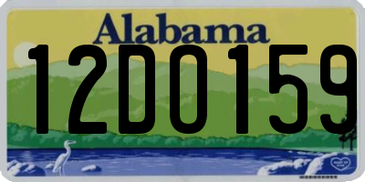 AL license plate 12DO159
