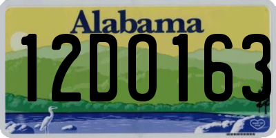 AL license plate 12DO163