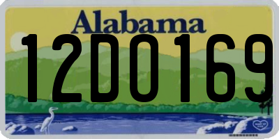 AL license plate 12DO169