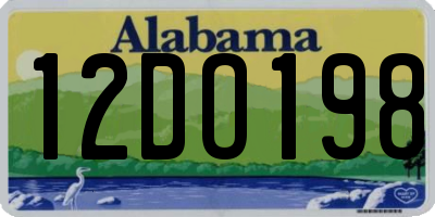 AL license plate 12DO198