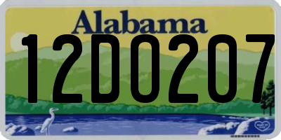 AL license plate 12DO207
