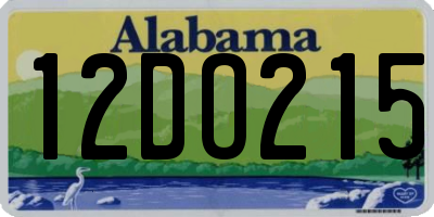 AL license plate 12DO215