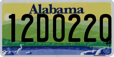AL license plate 12DO220