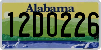 AL license plate 12DO226