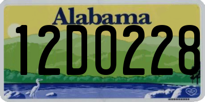 AL license plate 12DO228