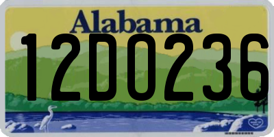 AL license plate 12DO236