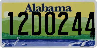 AL license plate 12DO244