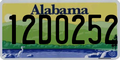 AL license plate 12DO252