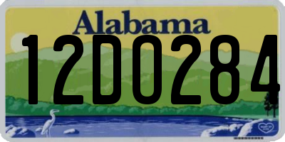 AL license plate 12DO284