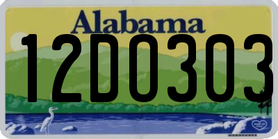 AL license plate 12DO303