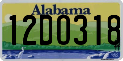 AL license plate 12DO318