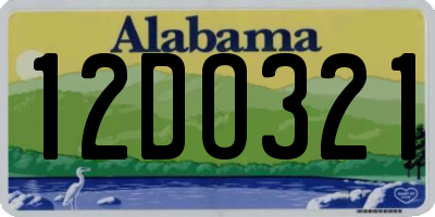 AL license plate 12DO321