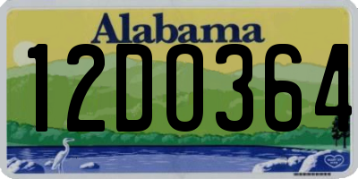 AL license plate 12DO364
