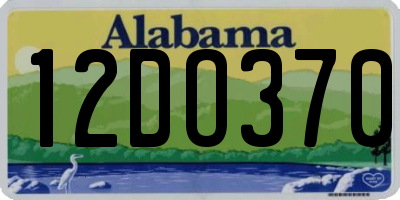 AL license plate 12DO370