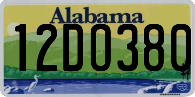 AL license plate 12DO380