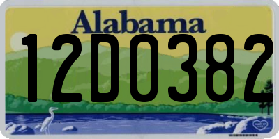 AL license plate 12DO382