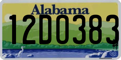 AL license plate 12DO383