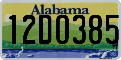 AL license plate 12DO385