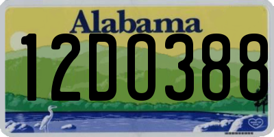 AL license plate 12DO388