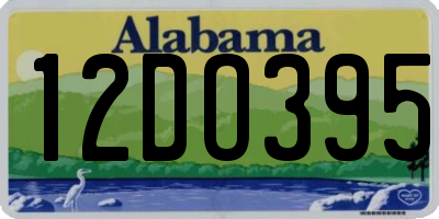 AL license plate 12DO395