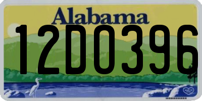 AL license plate 12DO396