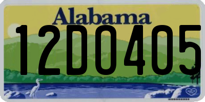 AL license plate 12DO405