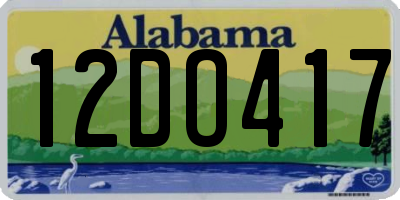 AL license plate 12DO417