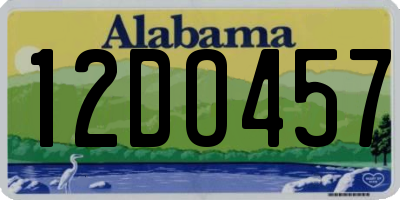 AL license plate 12DO457
