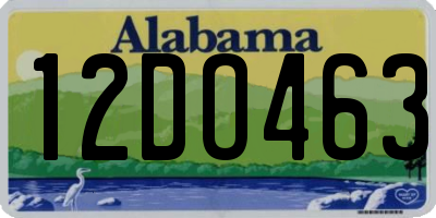 AL license plate 12DO463