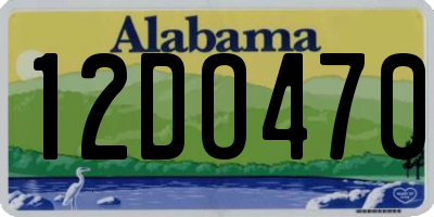 AL license plate 12DO470