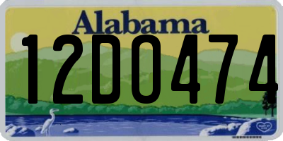 AL license plate 12DO474