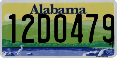 AL license plate 12DO479