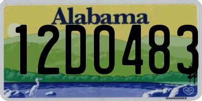 AL license plate 12DO483