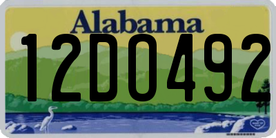 AL license plate 12DO492