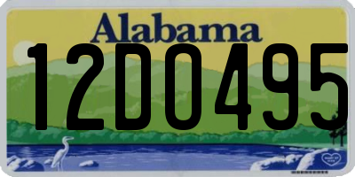 AL license plate 12DO495