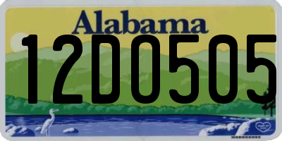AL license plate 12DO505