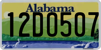 AL license plate 12DO507