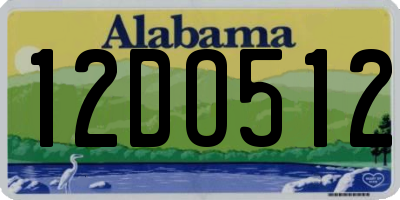 AL license plate 12DO512
