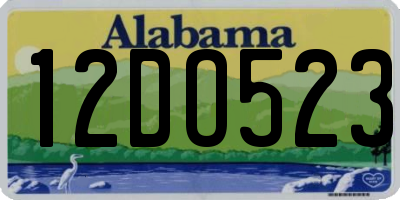 AL license plate 12DO523