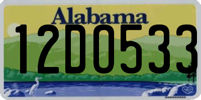 AL license plate 12DO533