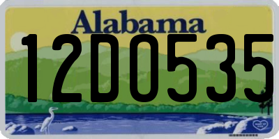 AL license plate 12DO535