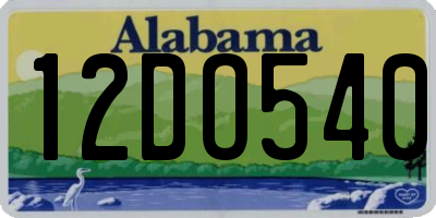 AL license plate 12DO540