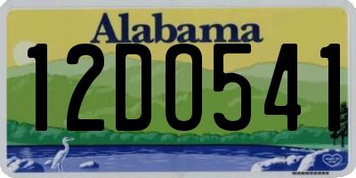 AL license plate 12DO541