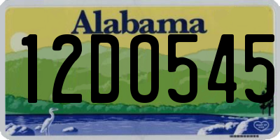 AL license plate 12DO545