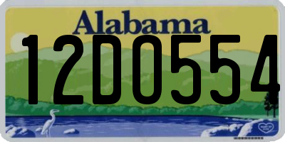 AL license plate 12DO554