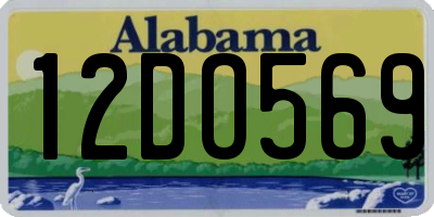 AL license plate 12DO569