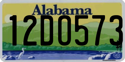 AL license plate 12DO573